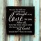 Handcrafted Knotty Pine Love Quote Wood Sign 7x7 Wall or Shelf Decor